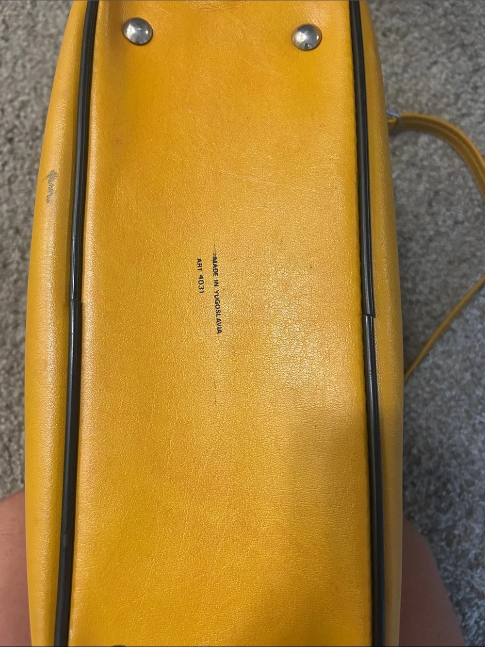 VINTAGE 70s Adidas Yugoslavia Sports Duffel Bag Mustard Yellow Rare ART 4031